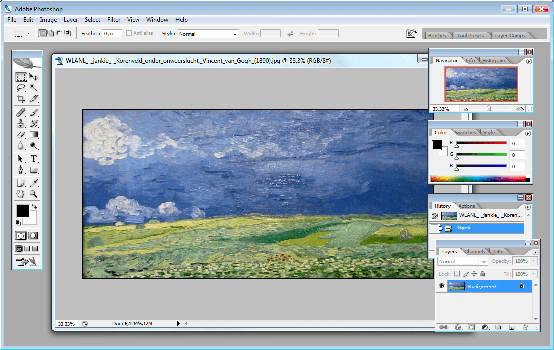 Adobe Photoshop CS2 Windows Workspace (2005)